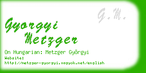 gyorgyi metzger business card