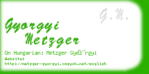 gyorgyi metzger business card